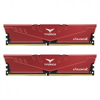 Team T-Force Vulcan Z Red 16GB 2x8GB 3200Mhz CL16 DDR4 Gaming Ram (TLZRD416G3200HC16FDC01)