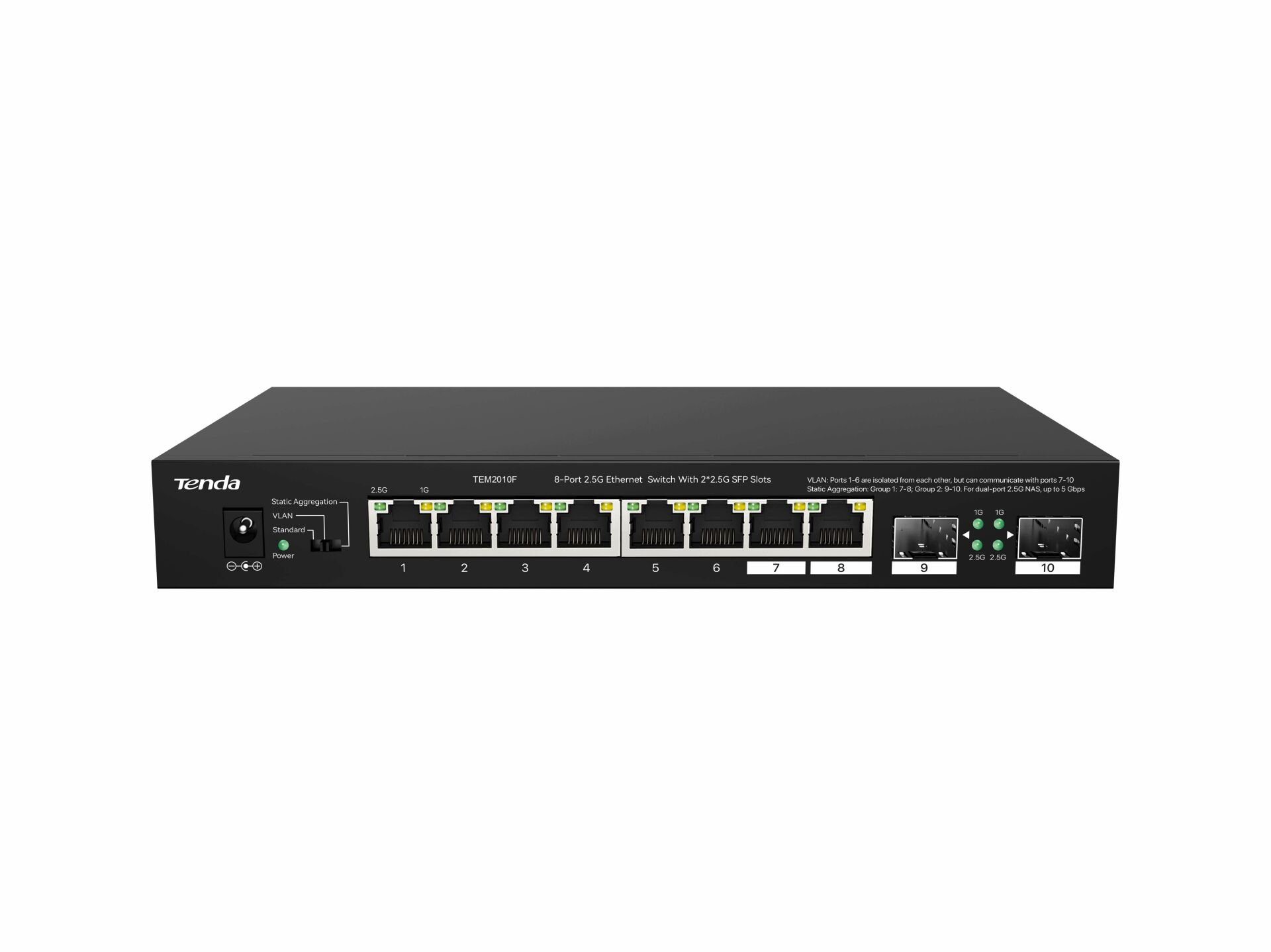TENDA TEM2010F 8-Port 2.5G Ethernet Switch