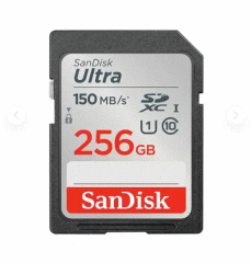 SANDISK 256GB Ultra SDXC 80MB Class 10 UHS I SD-MMC Kart
