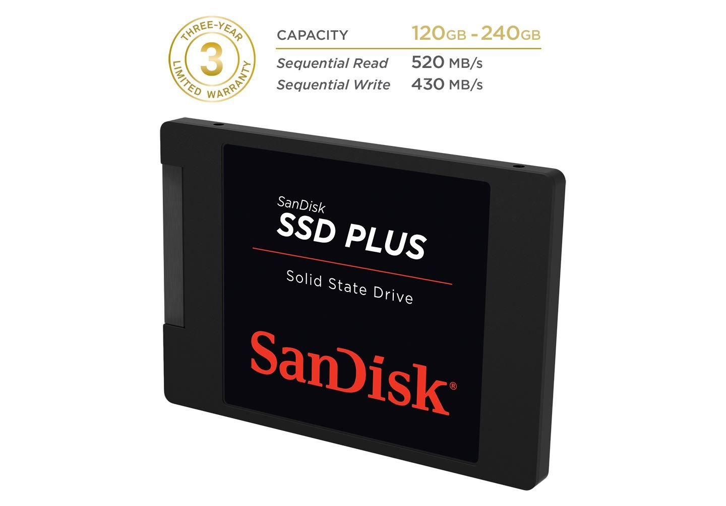 SANDISK SSD PLUS 1TB 2.5'' 535-350 MB/S SATA3