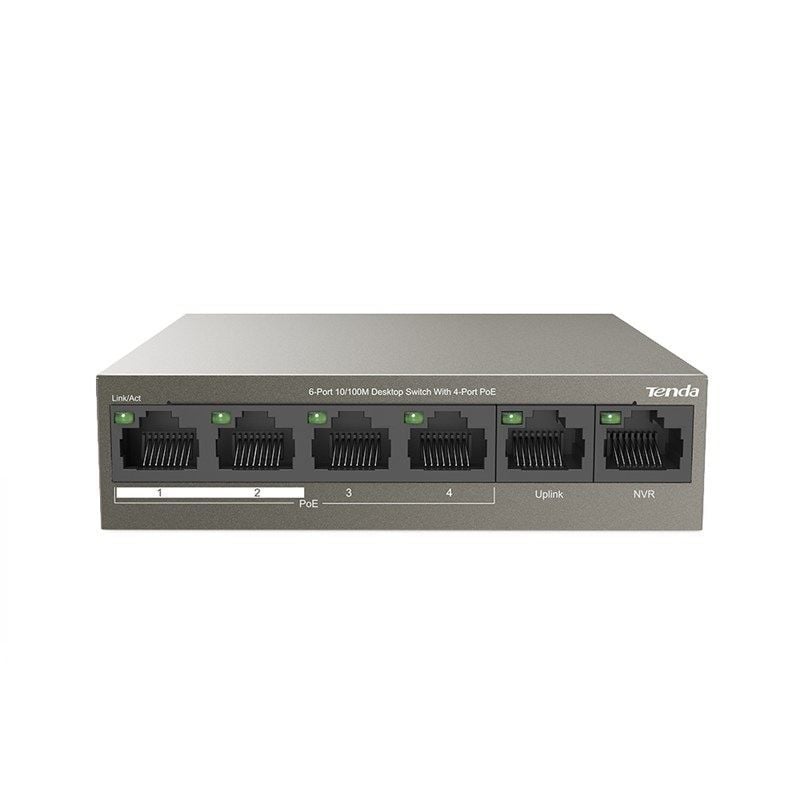 TENDA 6-Port 10/100M 4-Port PoE Switch