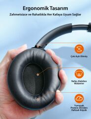 TAOTRONICS 40 mm Sürücülü Kafaüstü Bluetooth Kulaklık 20 Saat Müzik BT 5.3 Siyah