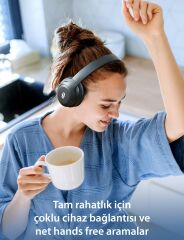 TAOTRONICS 40 mm Sürücülü Kafaüstü Bluetooth Kulaklık 20 Saat Müzik BT 5.3 Siyah