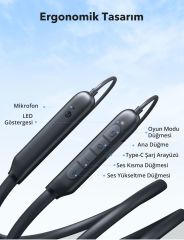 TAOTRONICS ENC Mikrofonlu Mıknatıslı Boyun Askılı Bluetooth Kulaklık IPX5 5.2 Bt